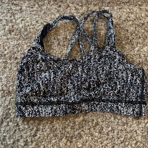 Lululemon size 4 Women's Black and White Sports Bra